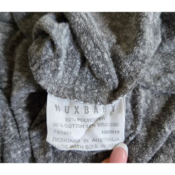 Hux Baby Kids T Shirt 8 Heathered Gray Cheeseburger Graphic Soft Thin Unisex Tee - Picture 6 of 7